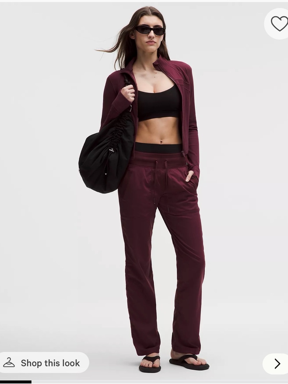 Lululemon Dance Studio Mid-Rise Pant Regular color BBAY (Burgundy Bay) size 8